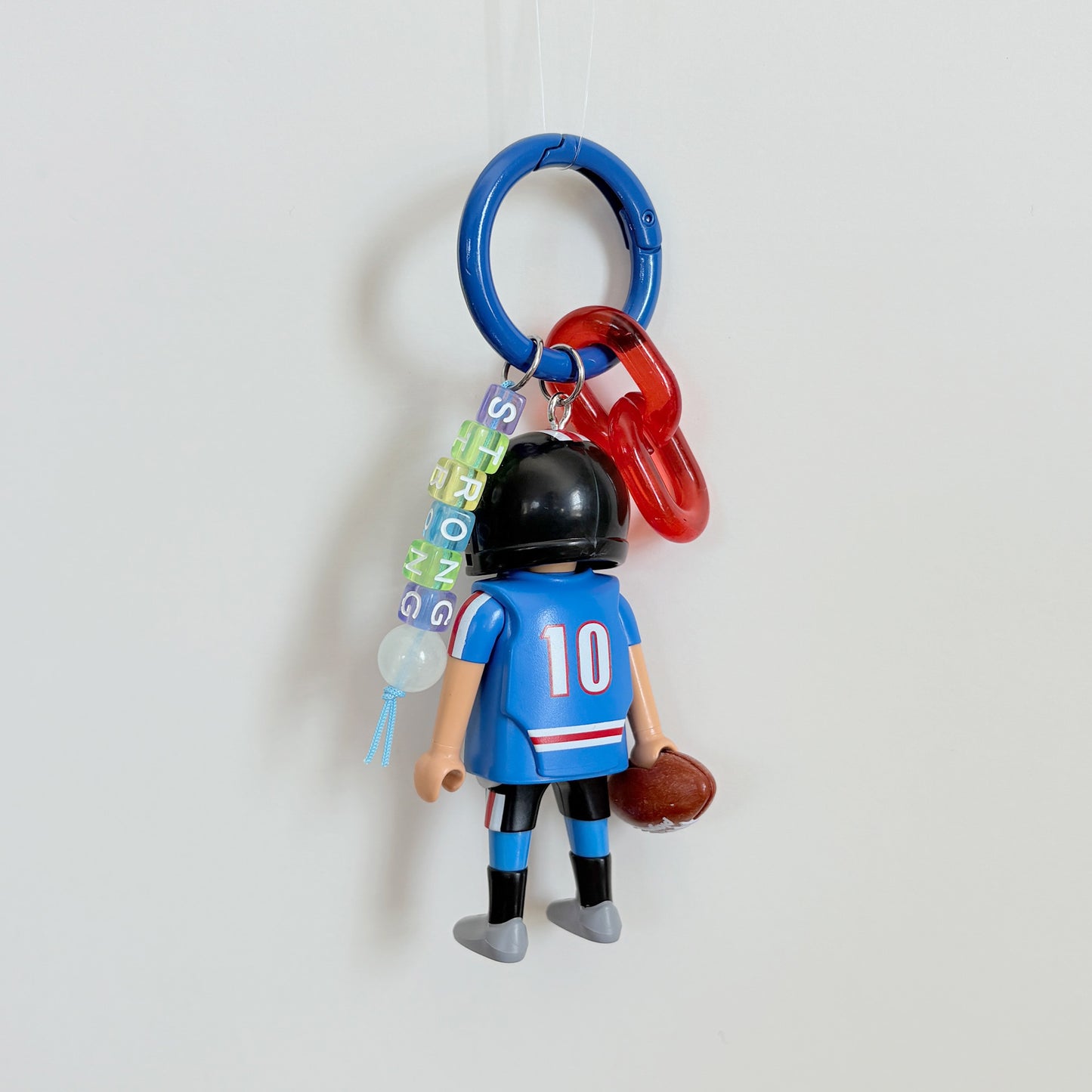 Football Blue Team Keychain