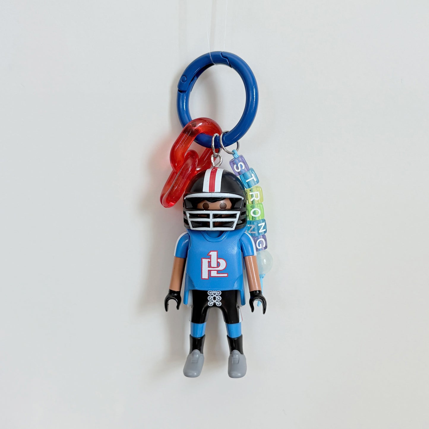 Football Blue Team Keychain