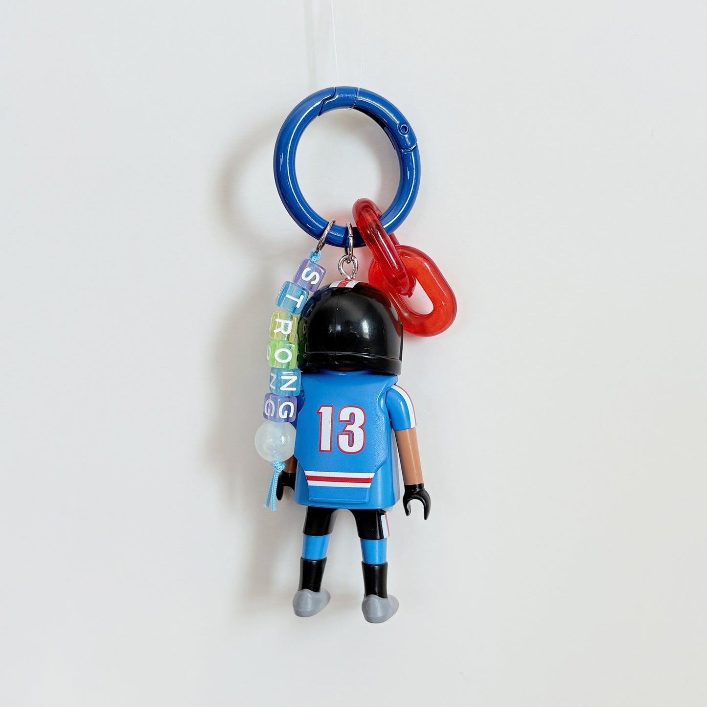 Football Blue Team Keychain