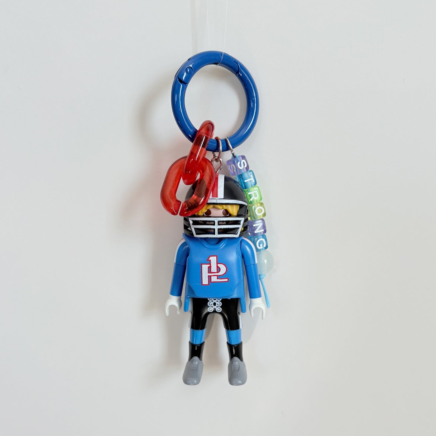 Football Blue Team Keychain