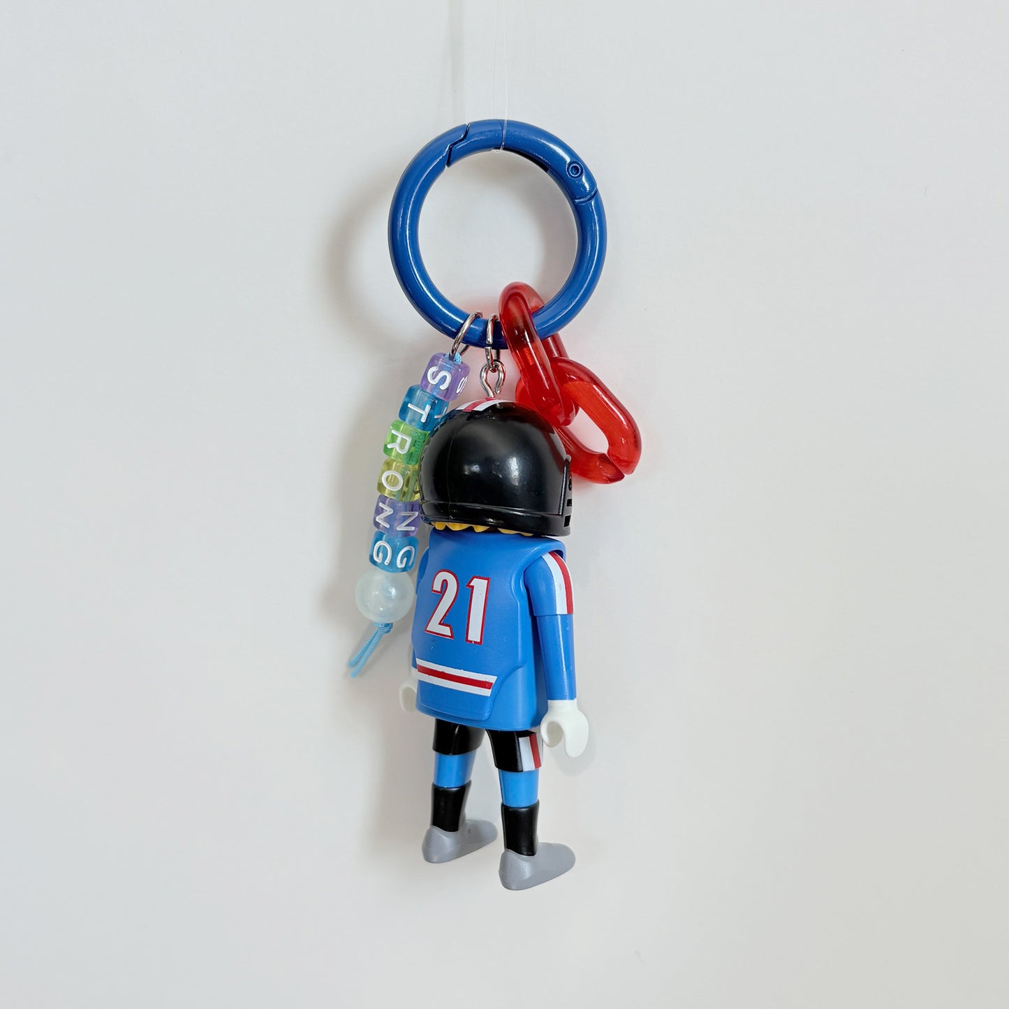 Football Blue Team Keychain