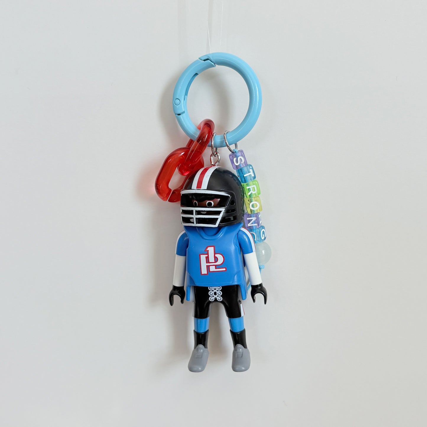 Football Blue Team Keychain