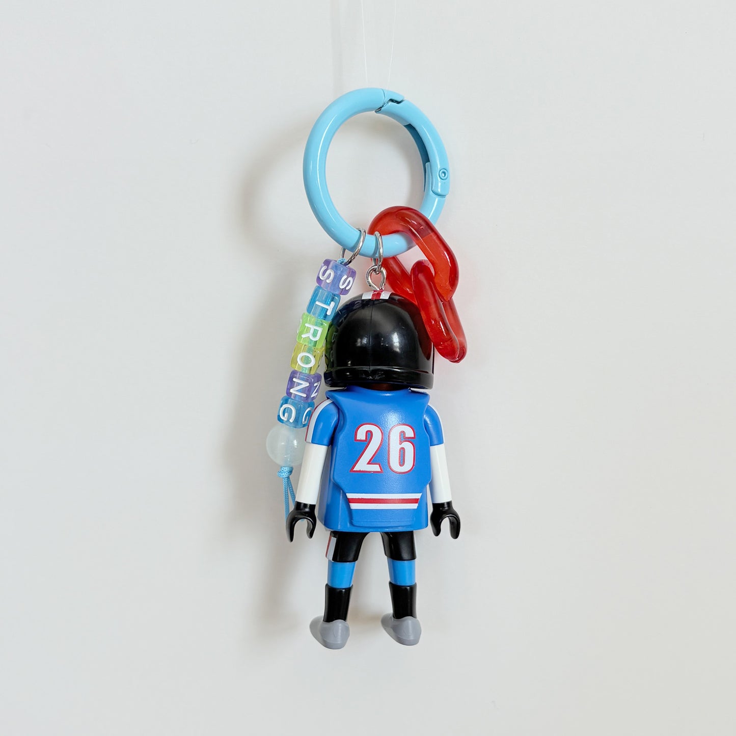 Football Blue Team Keychain