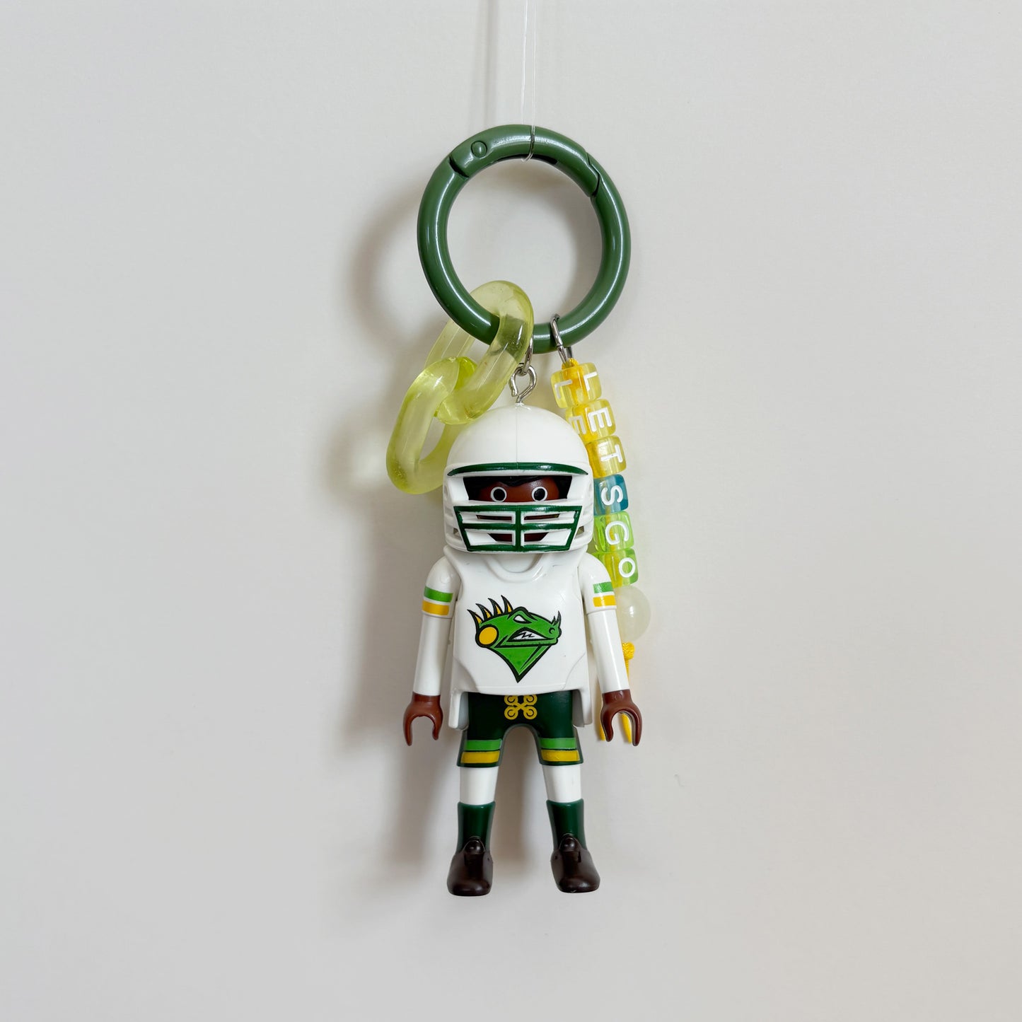 Football Green Team Keychain