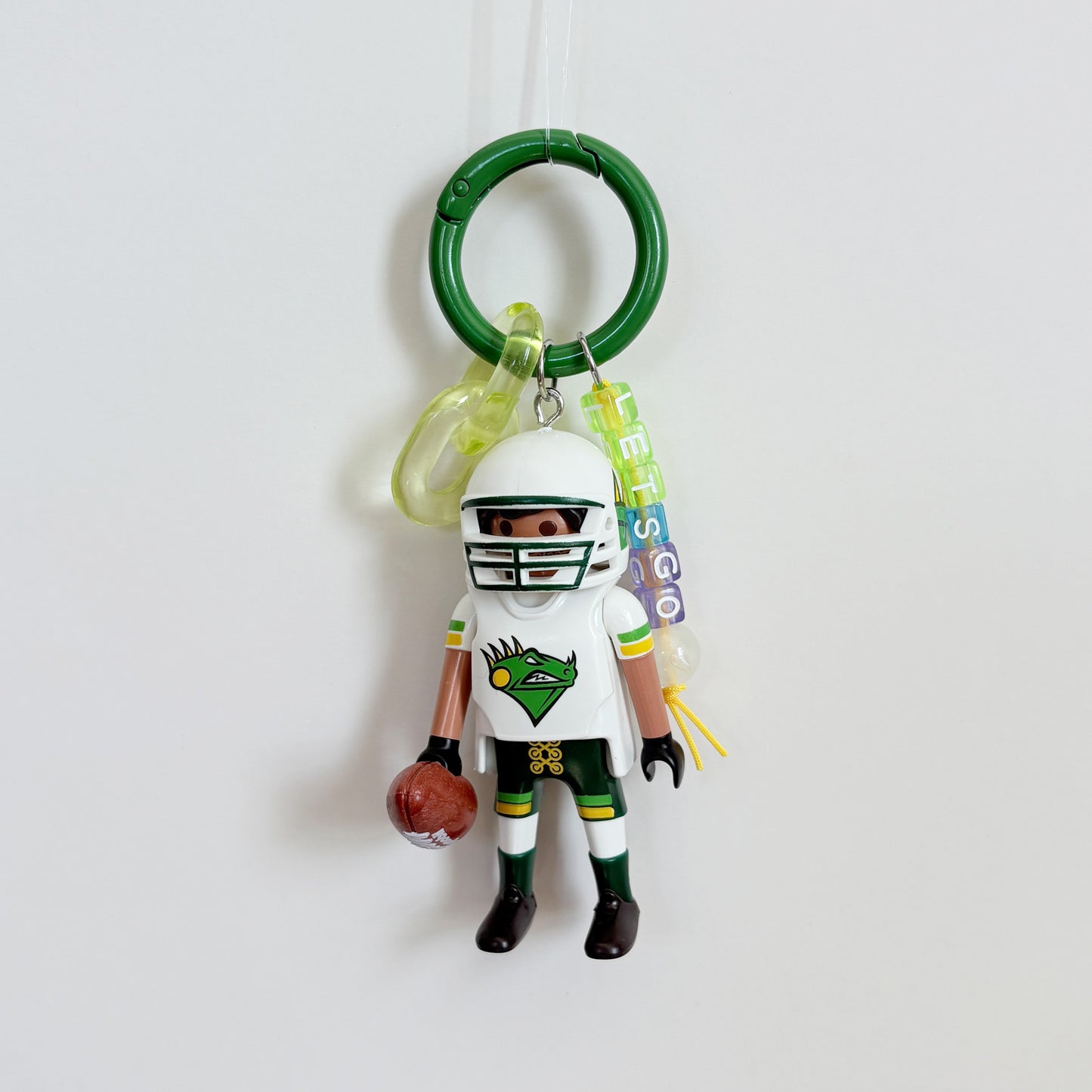 Football Green Team Keychain