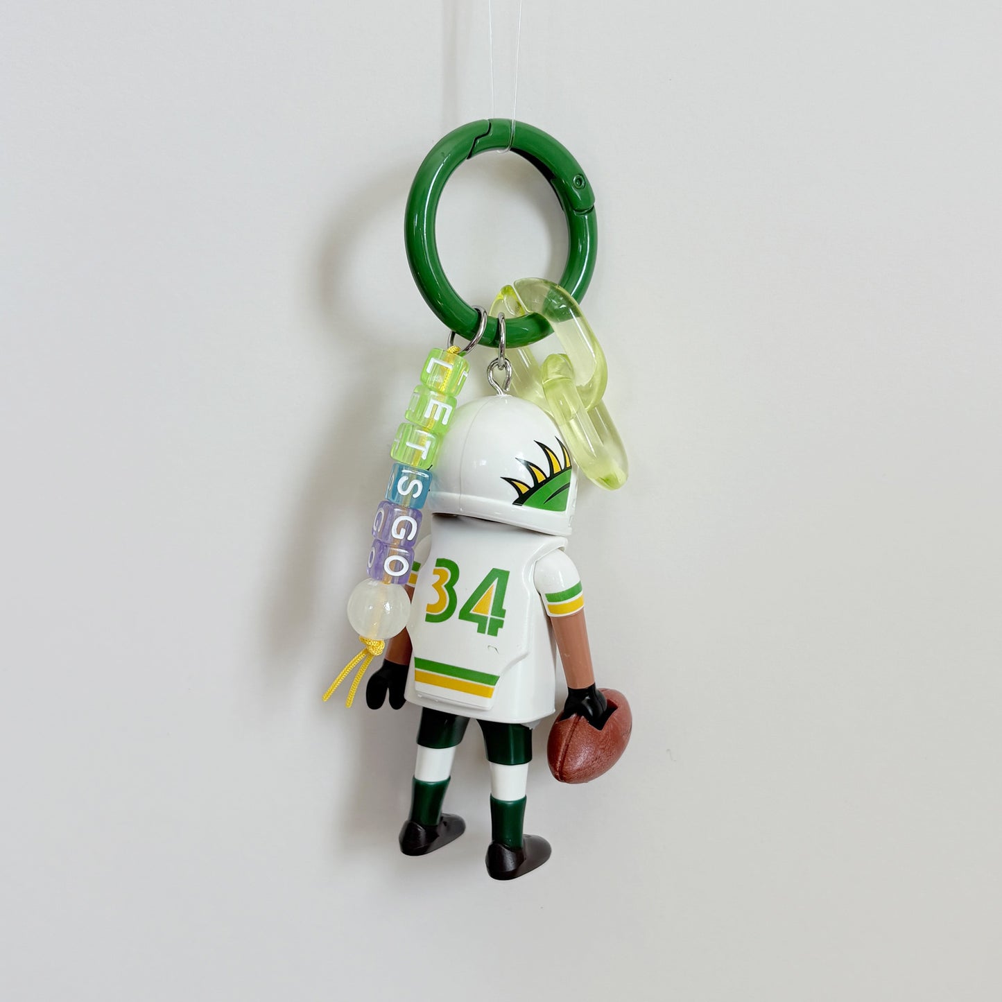 Football Green Team Keychain