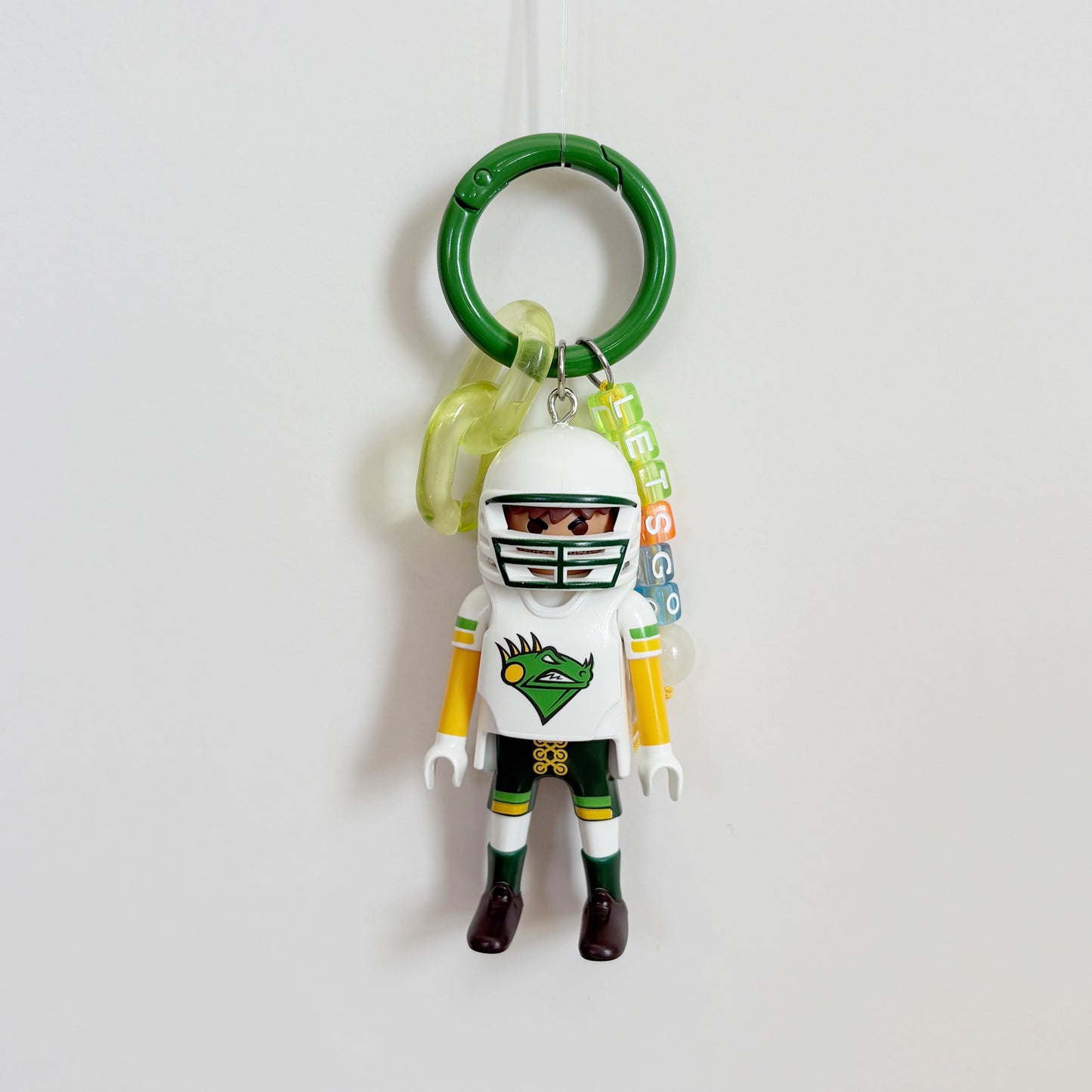 Football Green Team Keychain