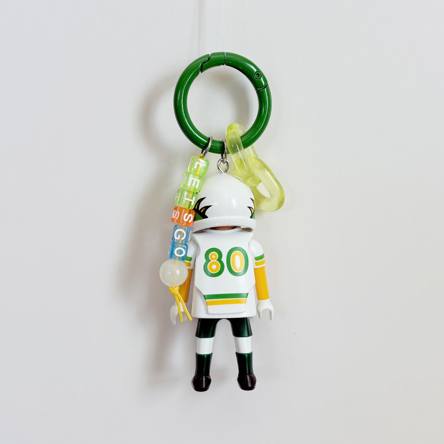 Football Green Team Keychain