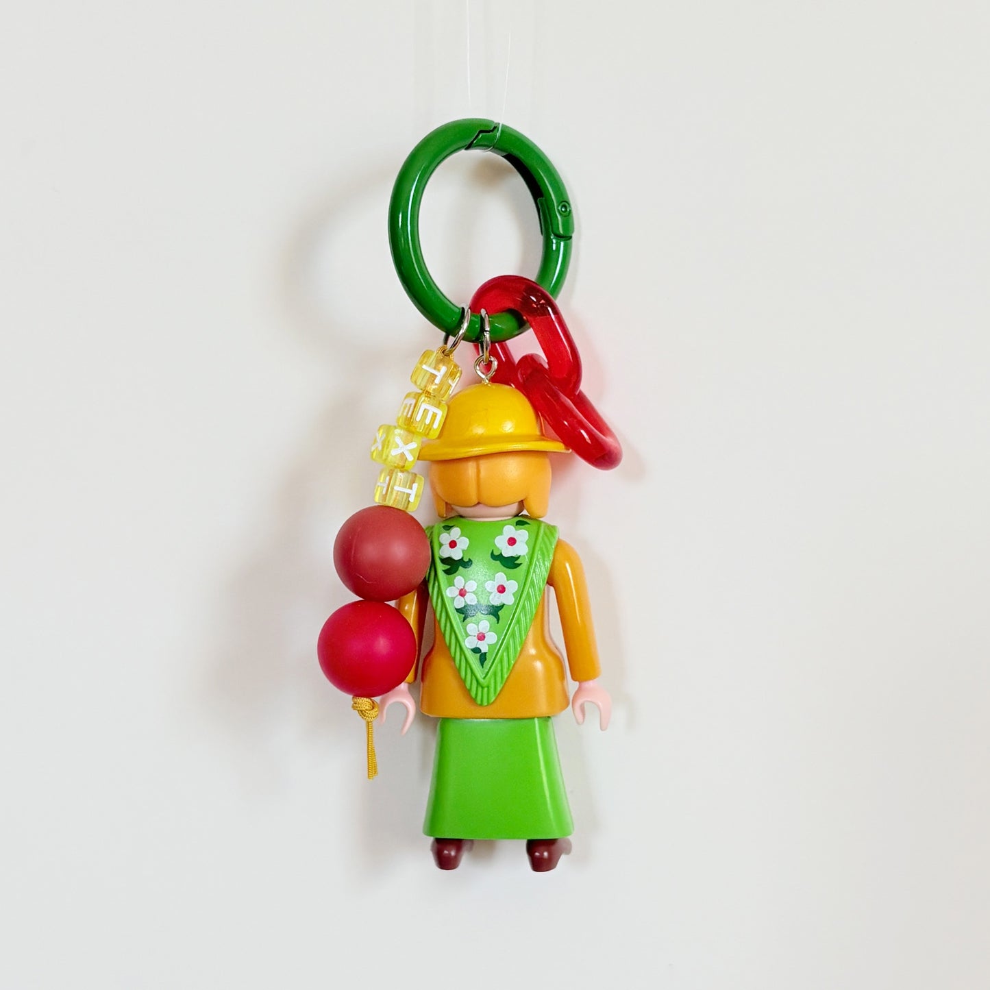 Vintage Lady_Green Scarf_Keychain