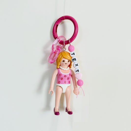 Vintage Lady_Pink top_Keychain