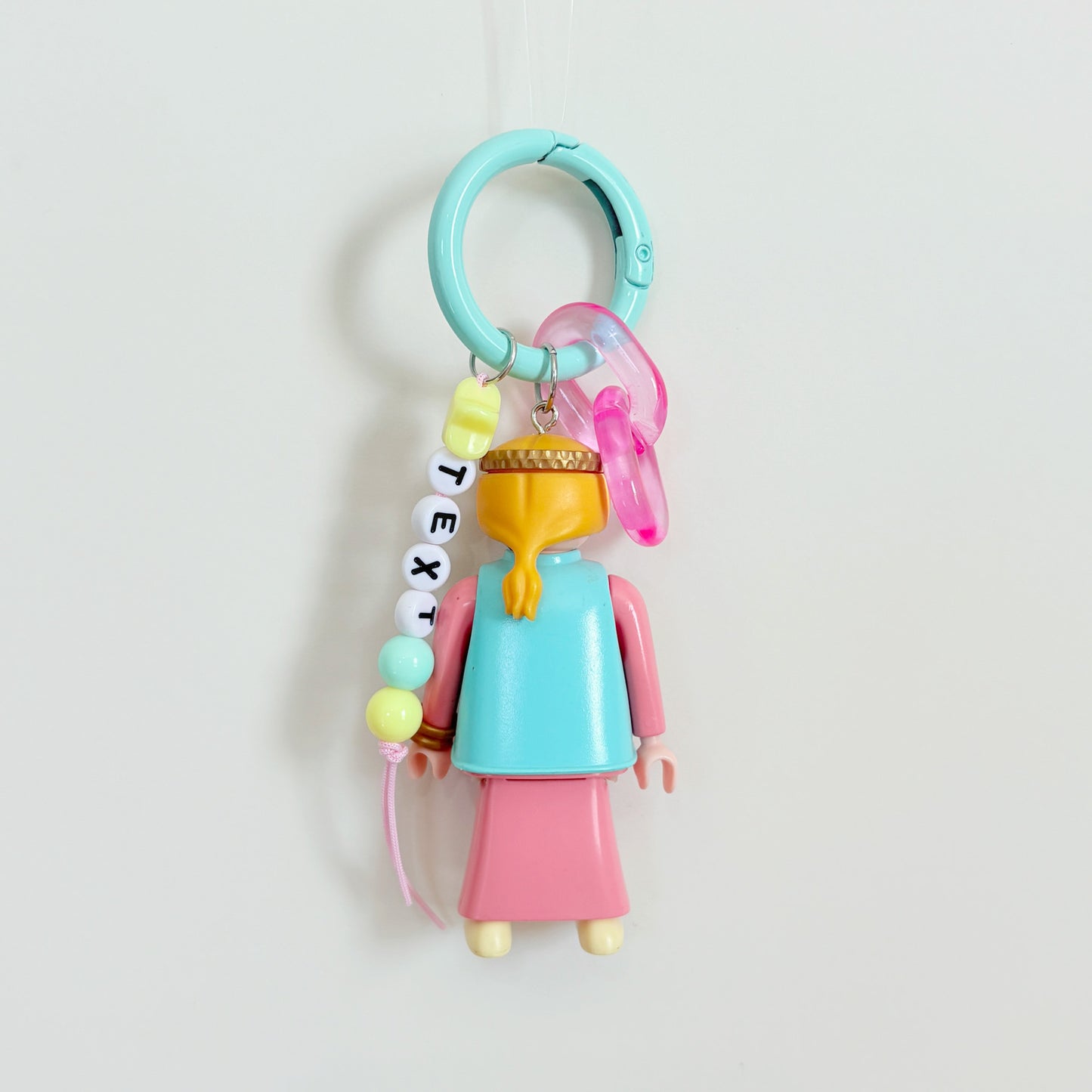 Vintage Lady_Pink hippie_Keychain