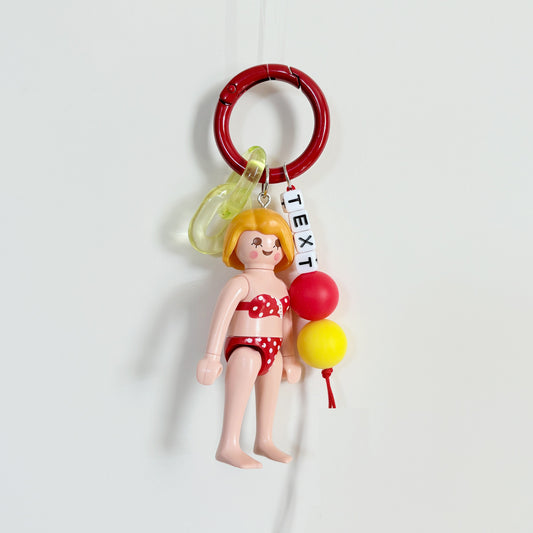 Vintage Lady_Red Bikini_Keychain