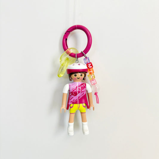 Bike Lady Keychain